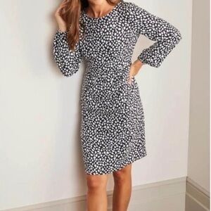 Elegant Black and White Polka Dot Dress